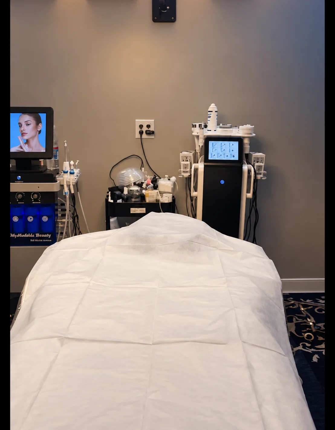 Facial treatment room at Madame Luxury